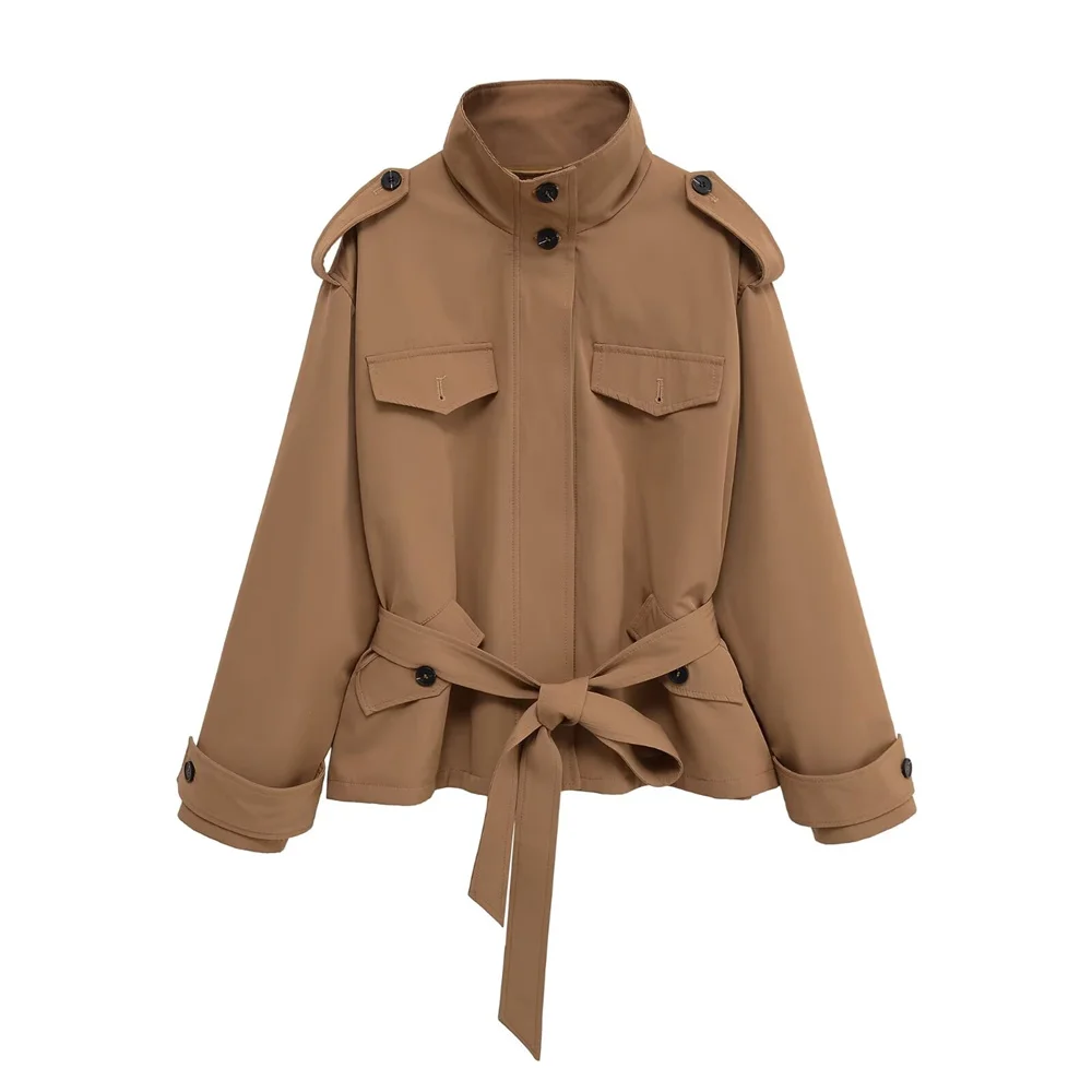 

Новая женская одежда, украшение на пояс, короткий стиль, минималистичная ветровка, куртка, рабочая одежда, куртка, куртка