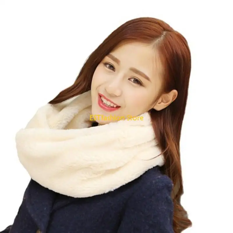 Y5GC Luxurious Faux Rabbit Hair Neck Warmer Breathable Soft Scarf For Year Round And Users