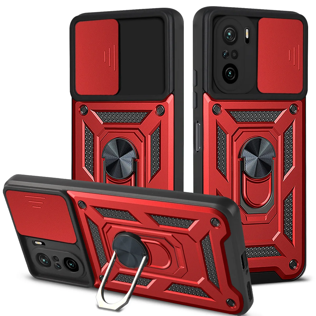 Case for POCO F3 5G Shockproof Armor Camera Lens Protective Car Holder Magnet Cover for Xiaomi POCO F3 F 3