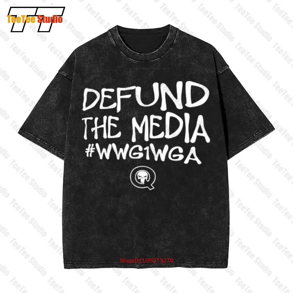 Defund The Media Wwg1Wga Vintage Oversized T-Shirt FUGM