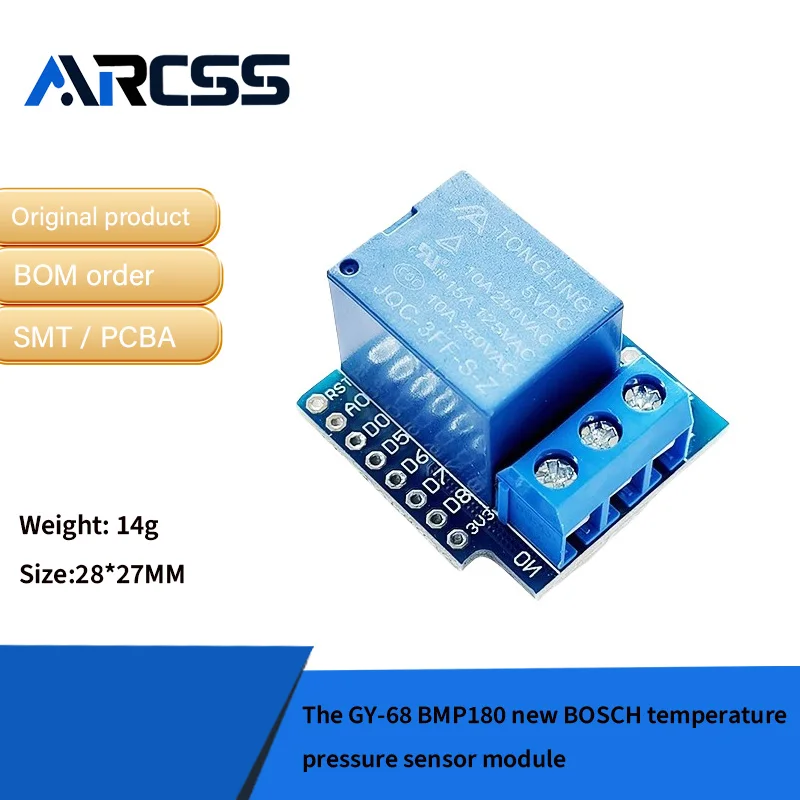 Module de relais 2 pièces/1 canal, déclencheur de haut niveau pour mini carte d'extension WIFI D1, panneau d'apprentissage, extension de relais