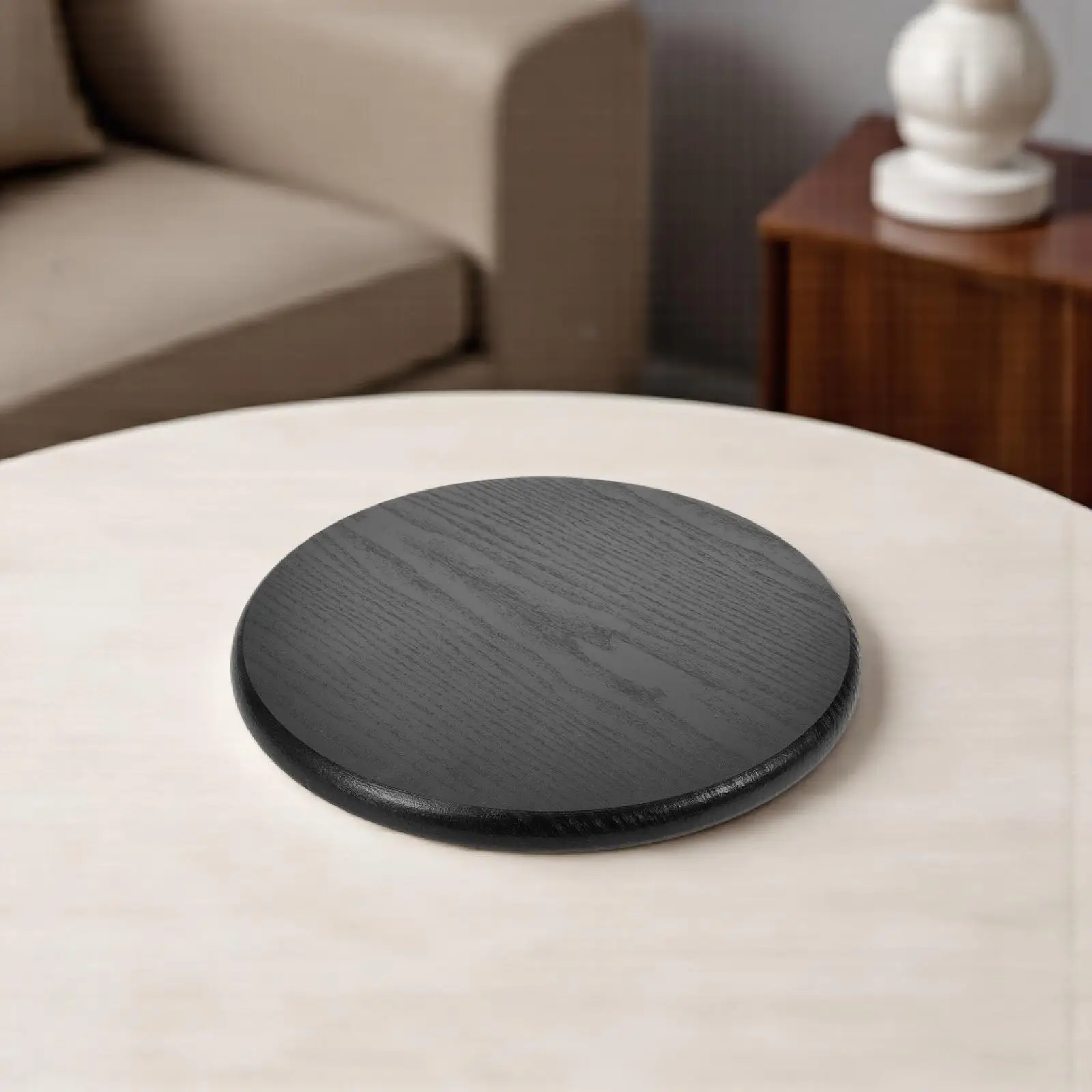 

Bar Stool Seat Replacement Round Wood Surface 29cm Black Plastic Cover Dining Chair Cushion Home niture Accessory