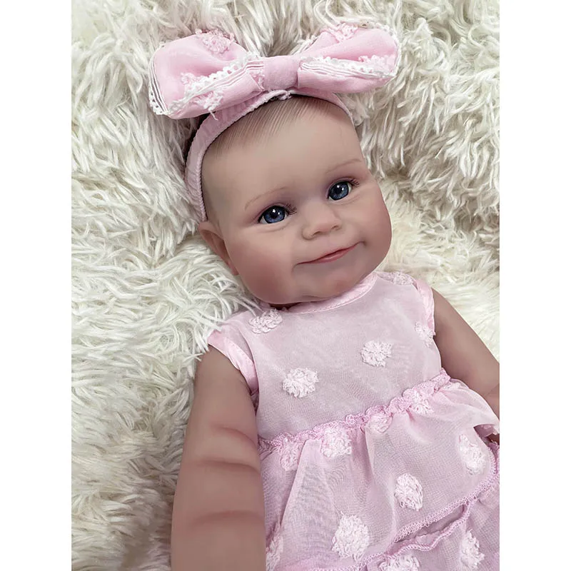 

Newborn Maddie Full Body Soft Vinyl Reborn Doll Hand-Detailed Painting with Visible Veins 3D Skin Tone