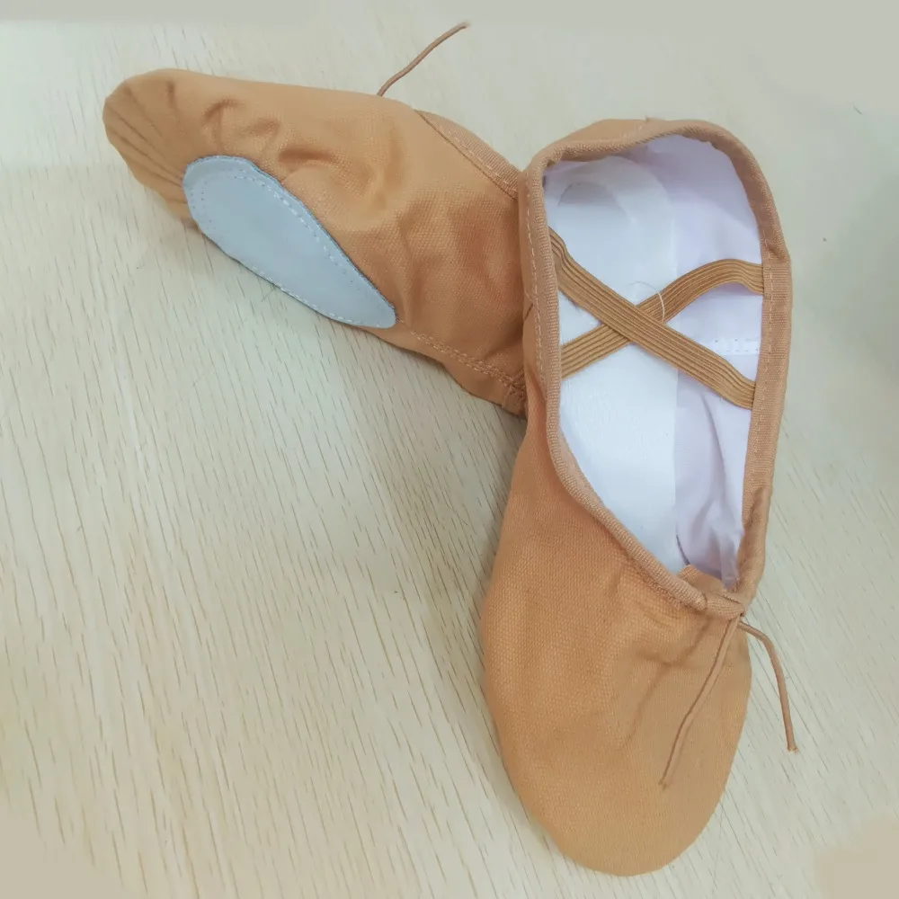 

Gymnastics Cute Children Latin Dance Leather Soft Flats Training Canvas Dance Shoes Girls Ballet Shoes Flats Shoes Gils Shoes