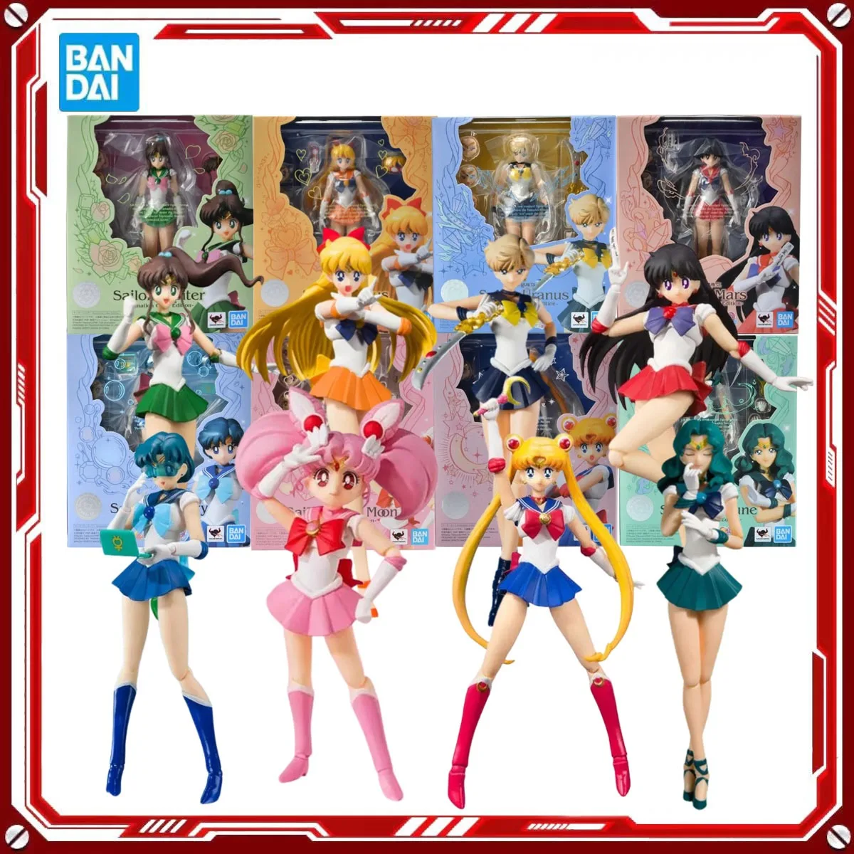 بانداي حقيقية بحار القمر أنيمي نموذج أطقم تشيبي القمر بحار القمر اللعب SHF عمل الشكل التجمع نموذج هدية عيد الميلاد الحاضر #1