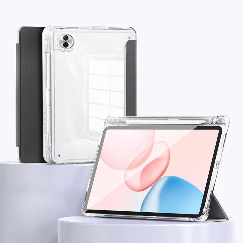 

Чехол для Huawei Honor Pad 10 (2025) магнитный, складной, смарт-кейс с прозрачной акриловой задней панелью, HEY3-W00/HEY3-W10, 12.1 дюйма, с функцией автоматического сна