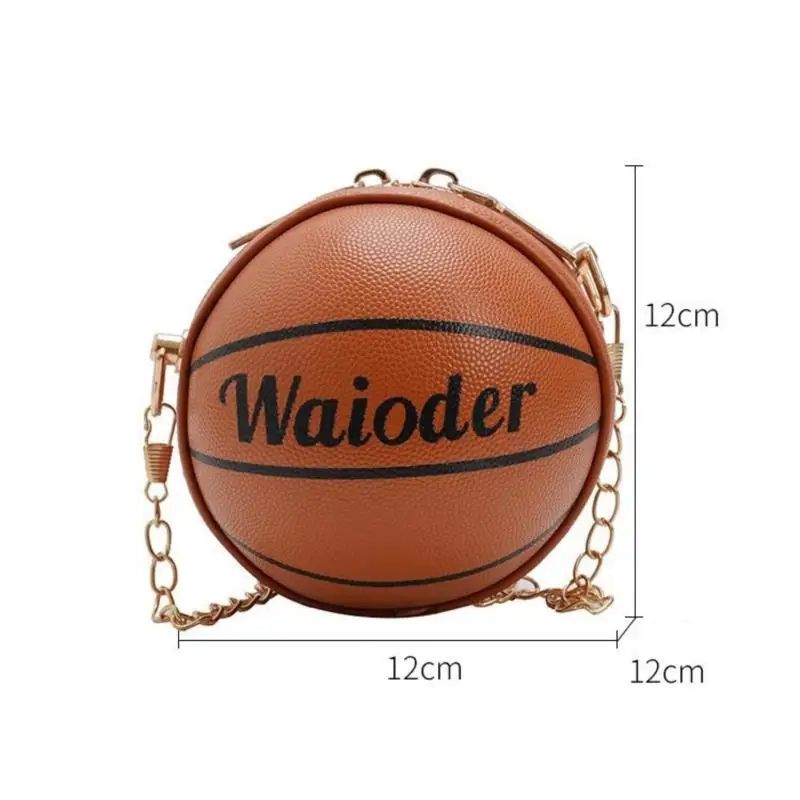 Women\'s bag Basketball Football Shoulder Bags for Children Chain Casual Zipper Tote Purse PU Leather Messenger Crossbody Handbag