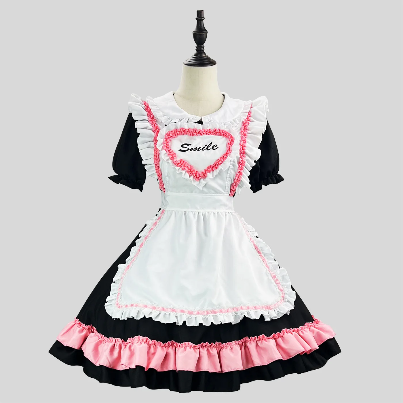 Anime Black Smile Heart Cute Lolita Maid Dress Cosplay Costume Girl Maid Dress Trending Girls Maid Party Costumes S -5XL