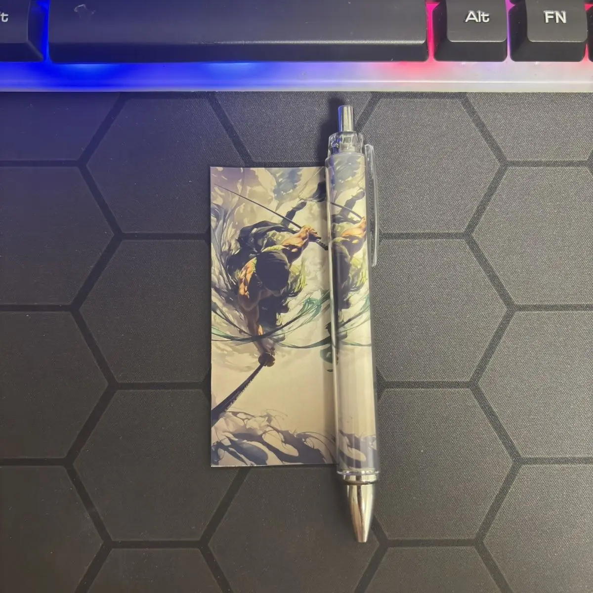 One Piece Roronoa Zoro Paper Roll Retractable Gel Pen Quick Dry Smooth Black Ink Exam Writing Stationery Gift view 4