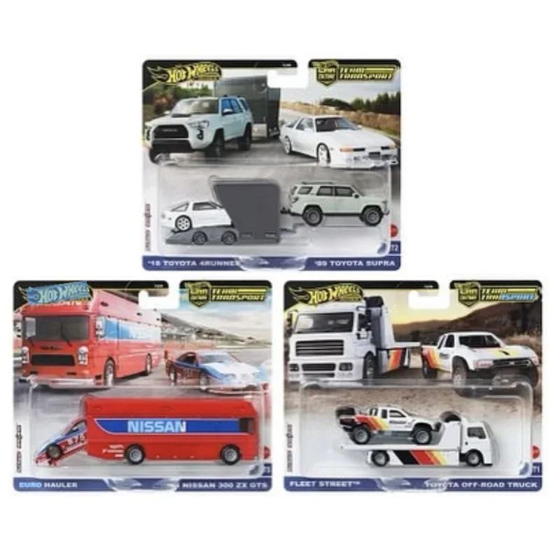 Hot Wheels Collect Toys Cars Car Culture Nissan Truck Transport Fleet Toyota 4Runner Off Road Easy Model Hotwheels Boy Gifts