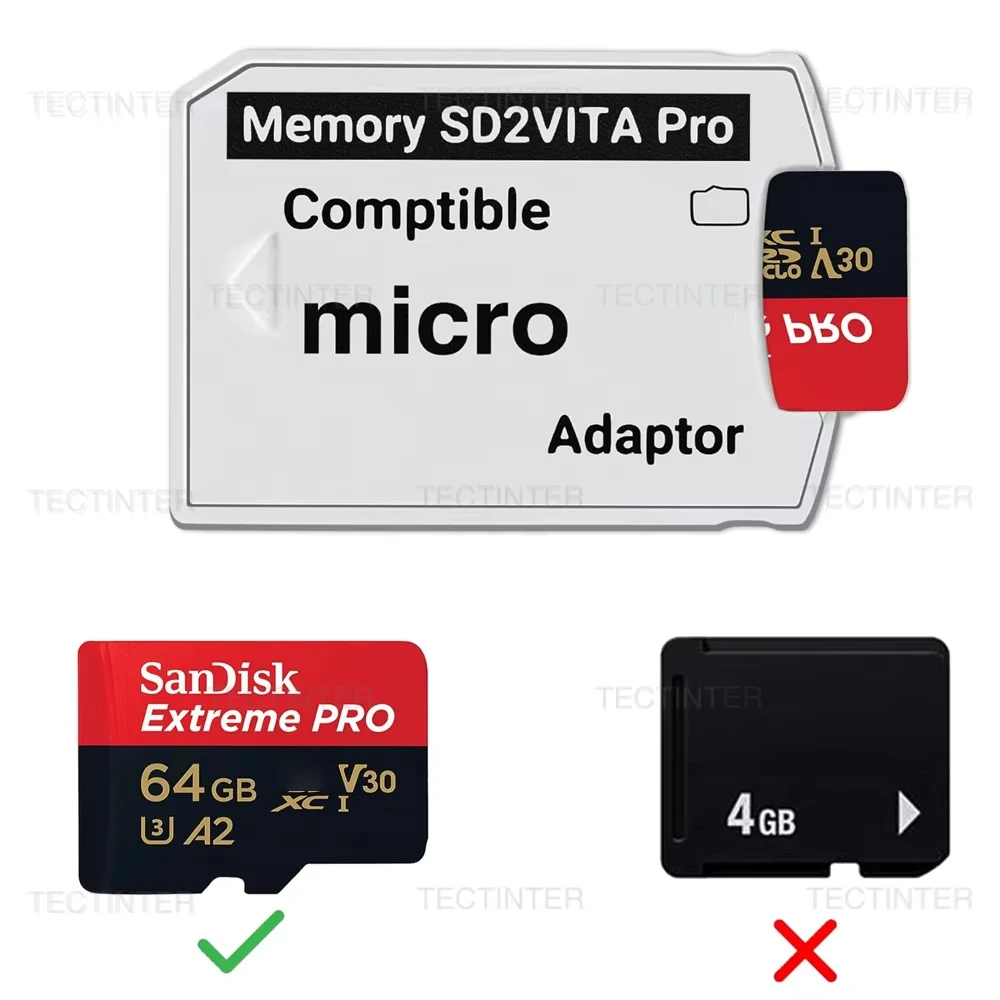 SD2VITA 6.0 Micro Memory Card Adapter For Sony PlayStation PS Vita
