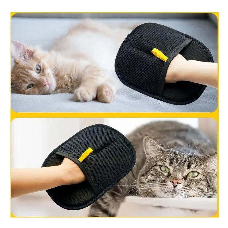 Double-Sided Pet Grooming Gloves for Cats And Dogs - Kitten Cleaning Tool Dog Deshedding Brush Pet Hair Removal Pet Supplies