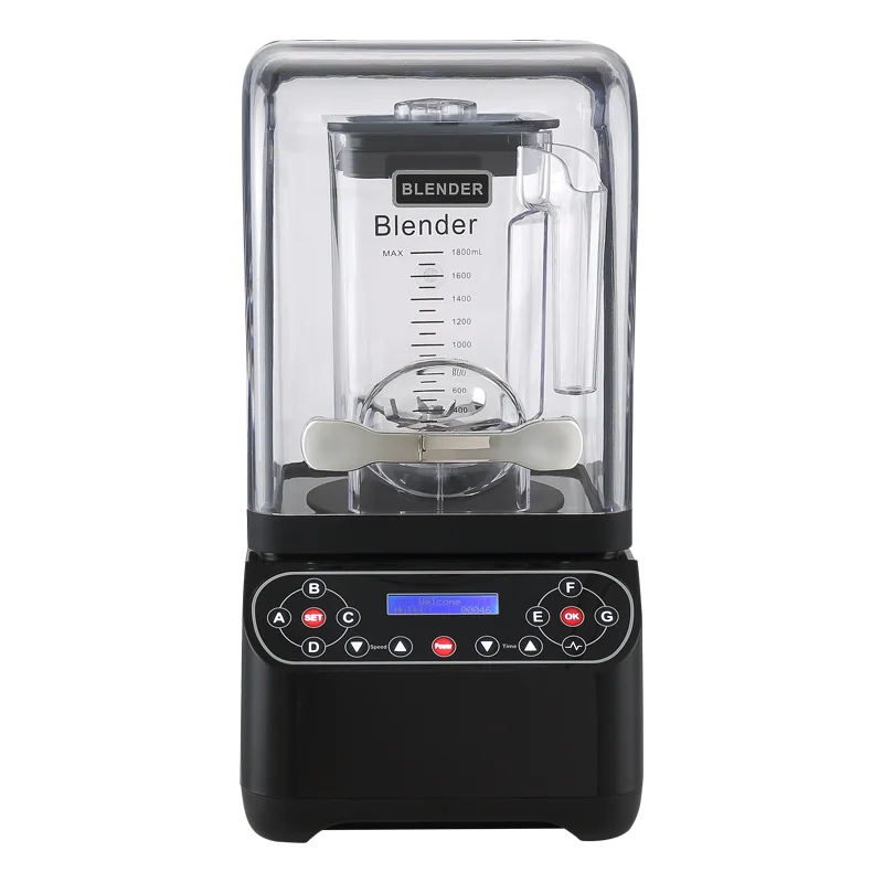 High Quality Multifunctional 2200W Black Kitchen Utensils Heavy Duty Commercial Smoothie Fruit Blender