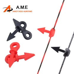 AME 4pcs Bow String Stabilizer Install Without Remove Bowstring Archery Shooting Hunting Rubber Muffler Shock Absorber