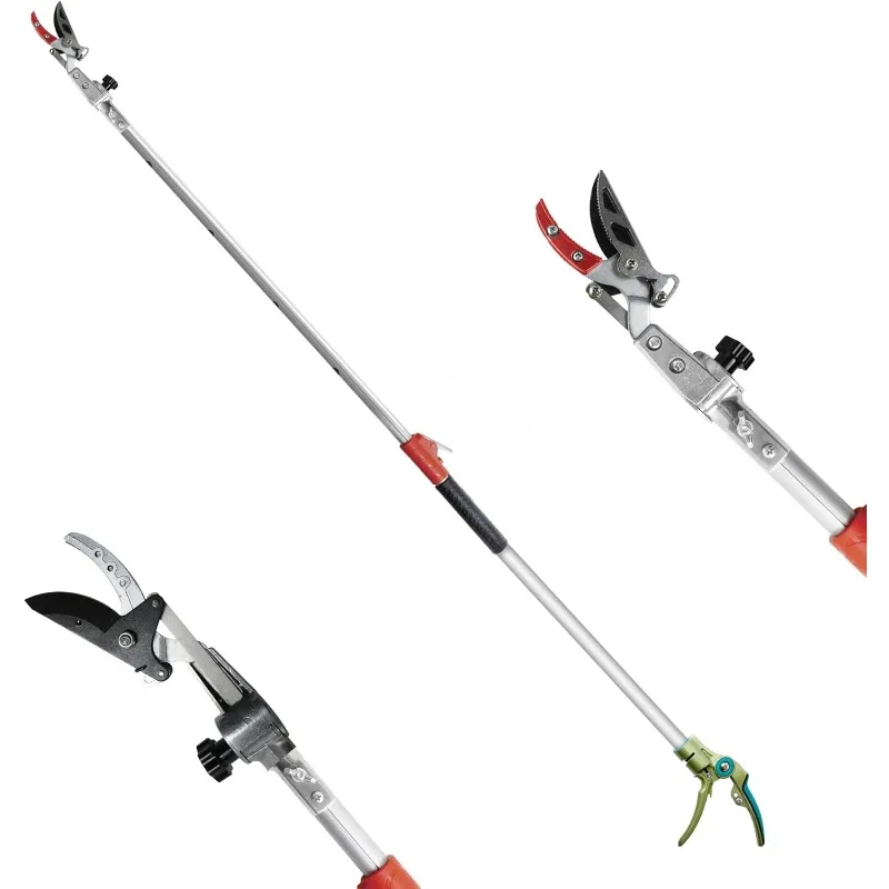 Gartenschere für den Garten, bis zu 2,5 cm geschnitten und hält Teleskopstangenschere, Obstpflücker mit drehbarem Klingenkopf