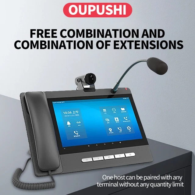 oupushi SOS intercom system IP voice intercom has a button SOS Alarm function.