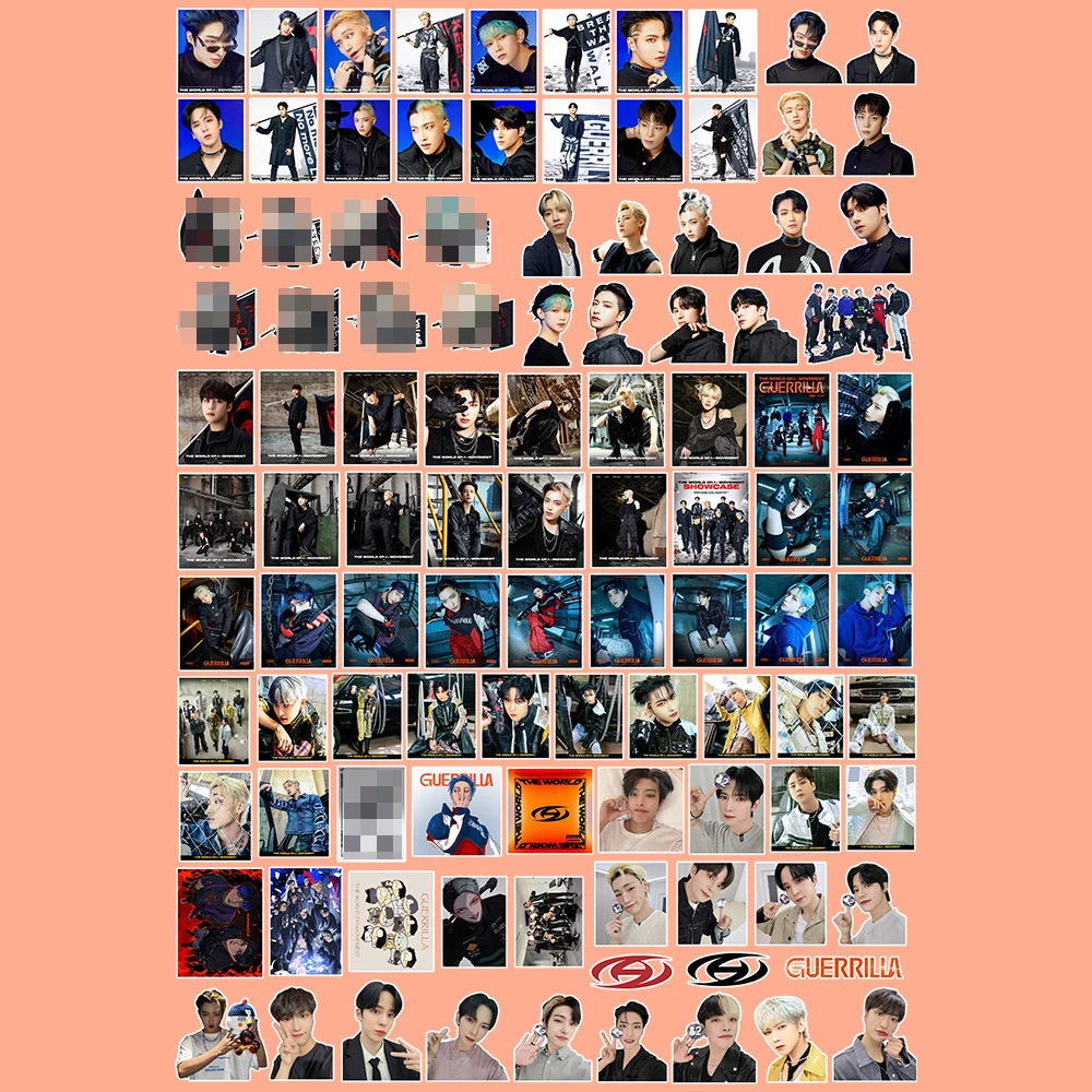 100Pcs/Set Kpop ATEEZ GOT7 New Album Stickers Waterproof High quality HD Photo for laptop Cup Notebook Deco Stickers Fan Gifts