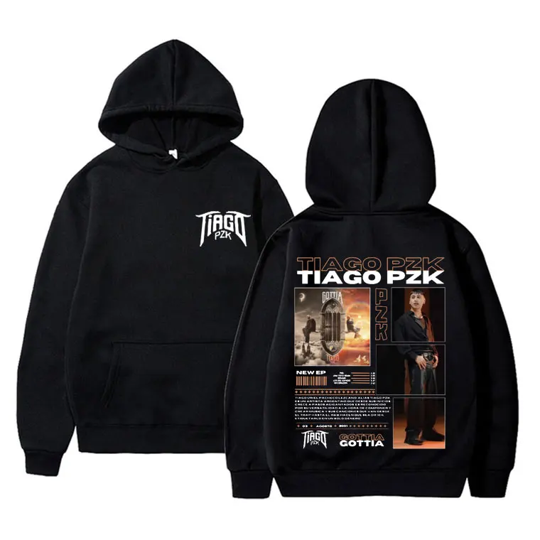 Rapper Tiago Pzk Gottia Graphic Hoodie Men Women Fashion Hip Hop Oversized Hooded Sweatshirts Men's Cotton Hoodies Streetwear