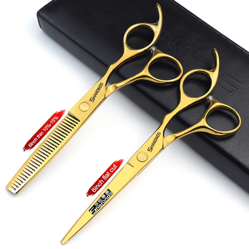 6/7 inch Japan Stainless Barber Shears Professional Hairdressing scissors Set Thinning Hairdressing Scissors Hair Cutting Tools