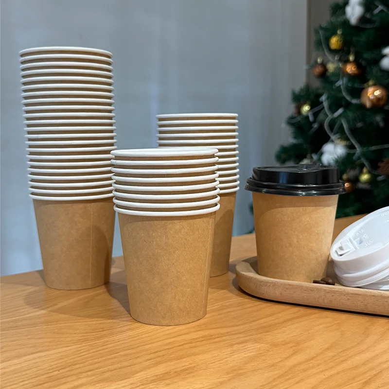 

1000pcs 400ml 14oz，100pcs 250ml，1000pcs 16oz，Thickening Kraft Paper Coffee Cup Customization，Coffee paper cup Custom，logo Custom