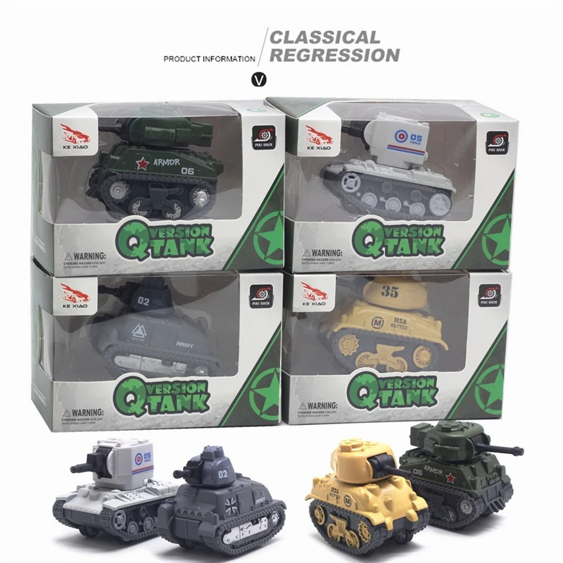 1: 64 미니 탱크 모델 뒤로 교육 장난감 차량 모델 탱크 시뮬레이션 컬렉션 선물 장난감 소년