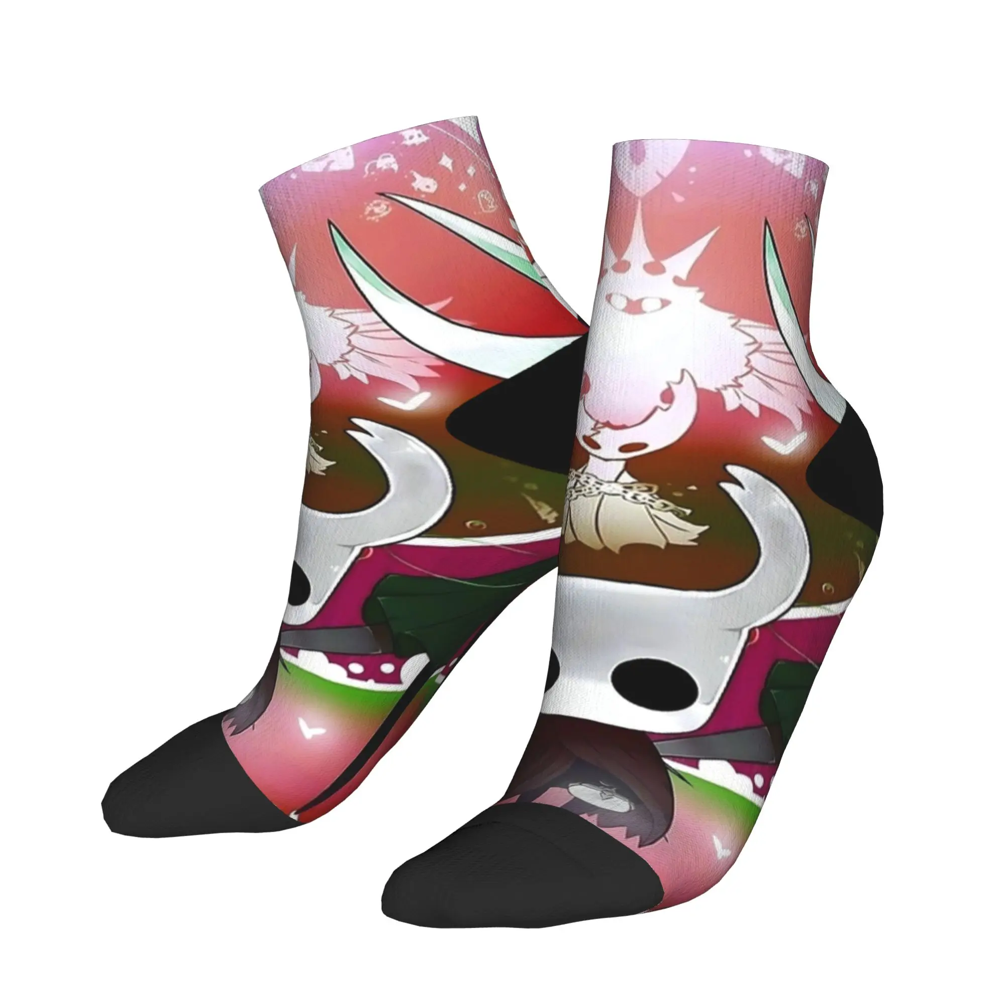 

Мужские носки Hollow Knight, аниме Kawaii, удобные мягкие носки до щиколотки, осенние нескользящие носки для скалолазания на заказ