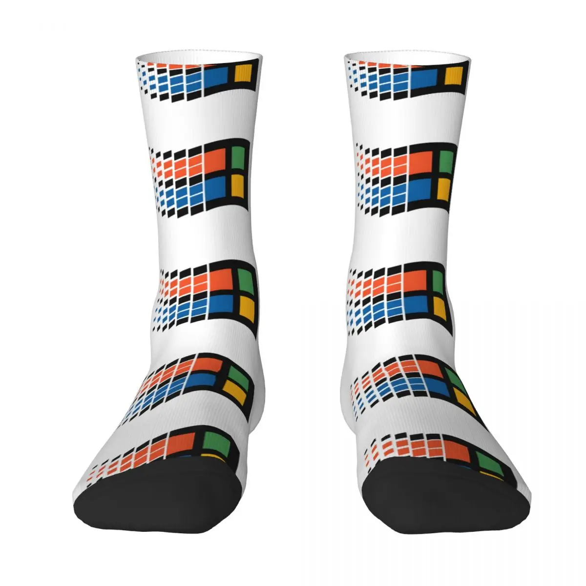 Windows 95 Logo_2 Windows 95 Computer System Accessories Unisex Winter Socks Hiking Happy Socks Street Style Crazy Sock