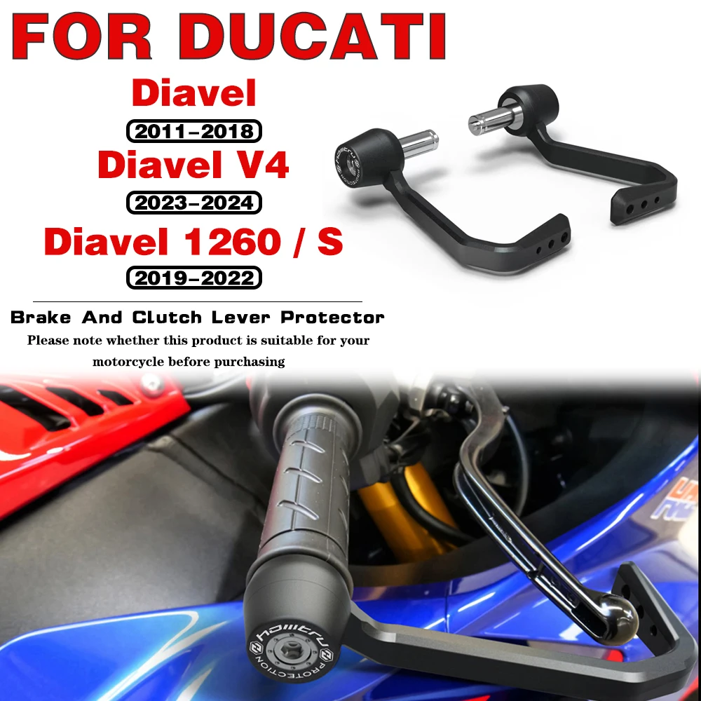 Motorcycle modification parts Brake and Clutch Lever Protector Kit For DUCATI Diavel 2011-2018 V4 2023-2024 1260 / S 2019-2022