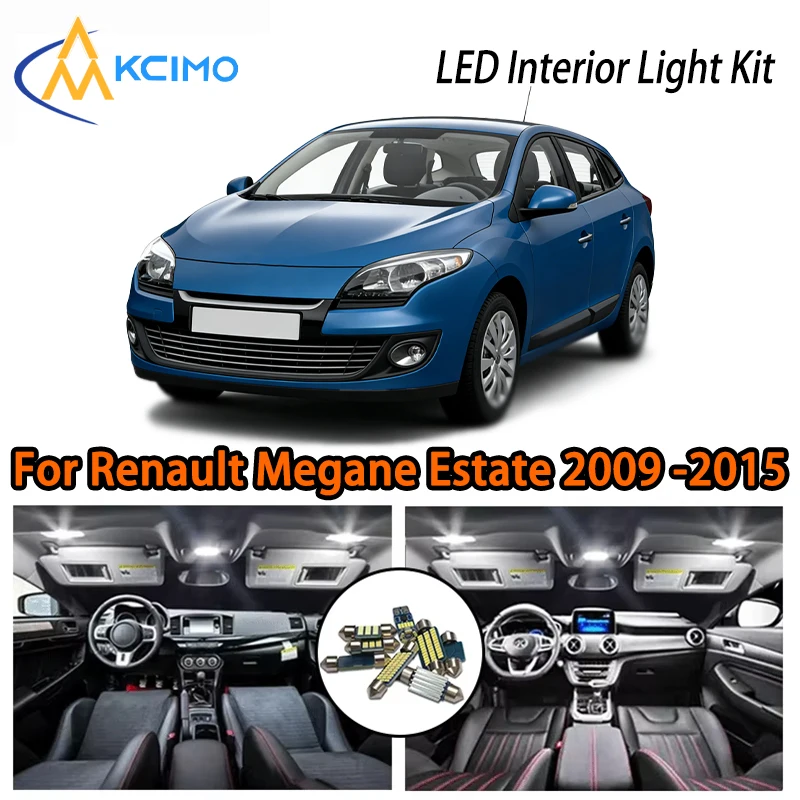 

LED Interior Lights For Renault Megane Estate Grandtour Wagon 3 MK3 III 2009-2015, Two Colors Choice Super Bright High Quality