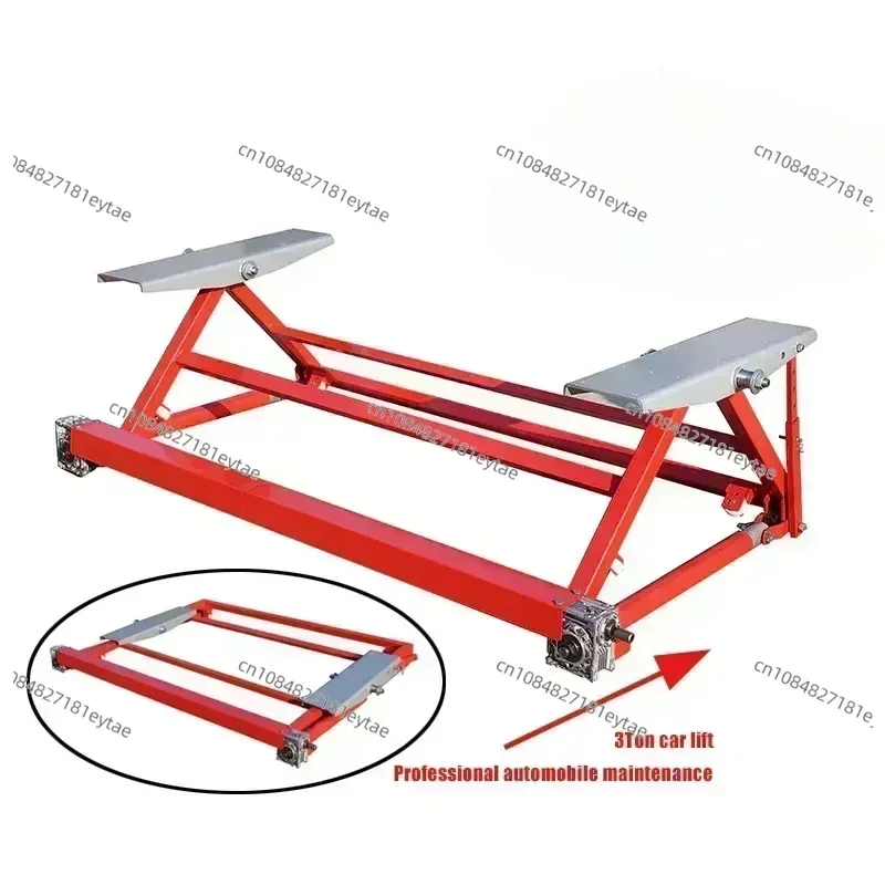 Portable adjustable maintenance tool suitable for car service elevators with a load capacity of 2 tons