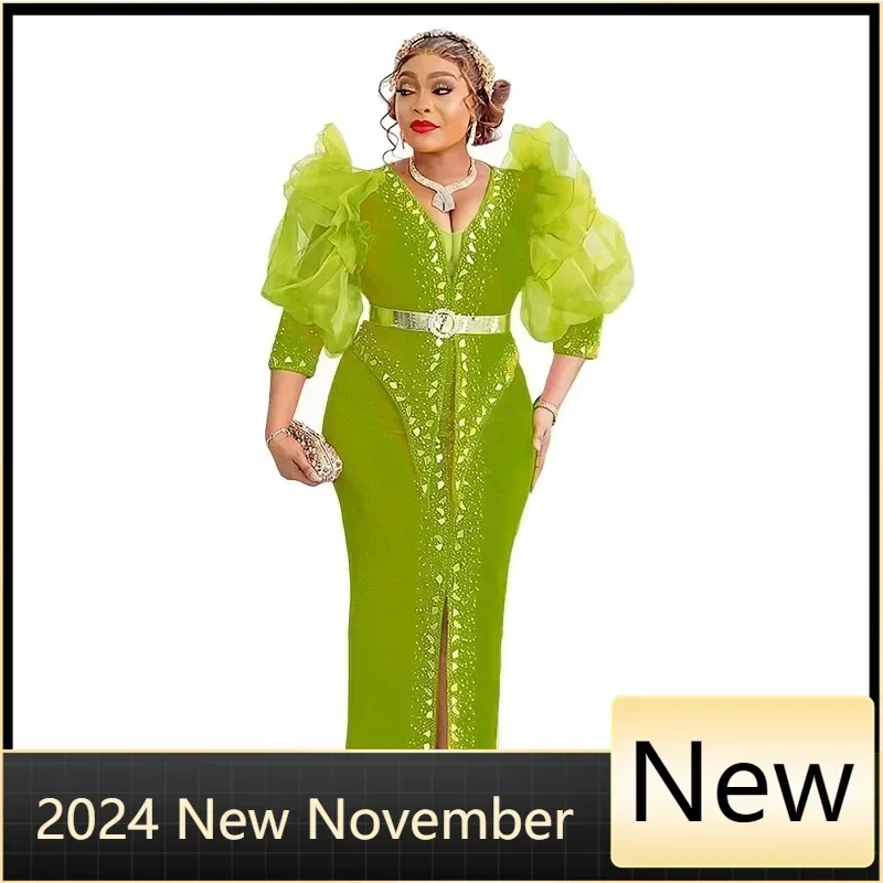 

Customized Plus Size African Party Dresses for Women 2025 New Fashion Dashiki Ankara Wedding Evening Gown Elegant Turkey Muslim