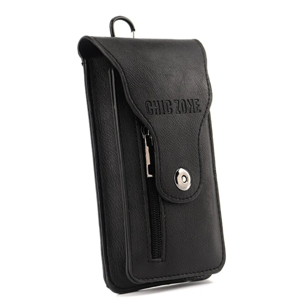 Fashion Leather Phone Belt Bag WaterProof Multifunctional Male Waist Pouch Universal Crossbody Bags Men