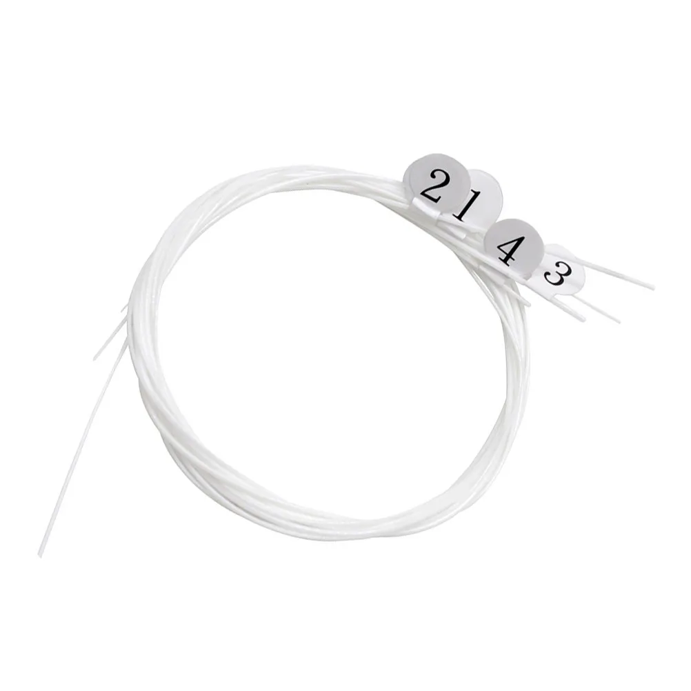 4 pcs Ukulele 1 set Kit DIY Halloween Christmas New Year Music Teacher Concert Ukulele Strings Nylon Wire Part Accessories