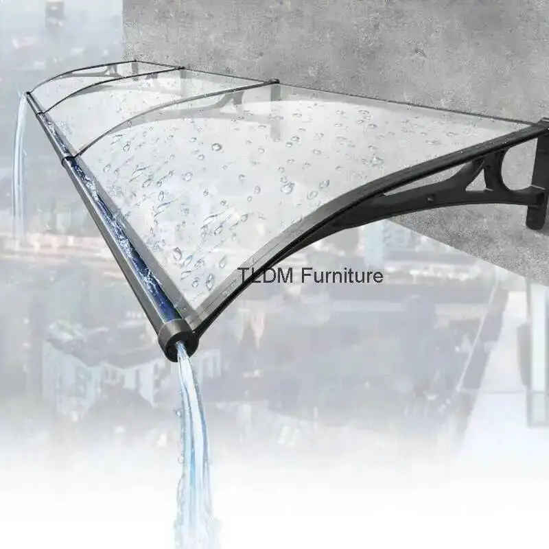 

Modern Thickened Outdoor Awning for Eaves Sun Protection Large Sink Metal Awning Creative Commercial Awnings for Coffee Shop