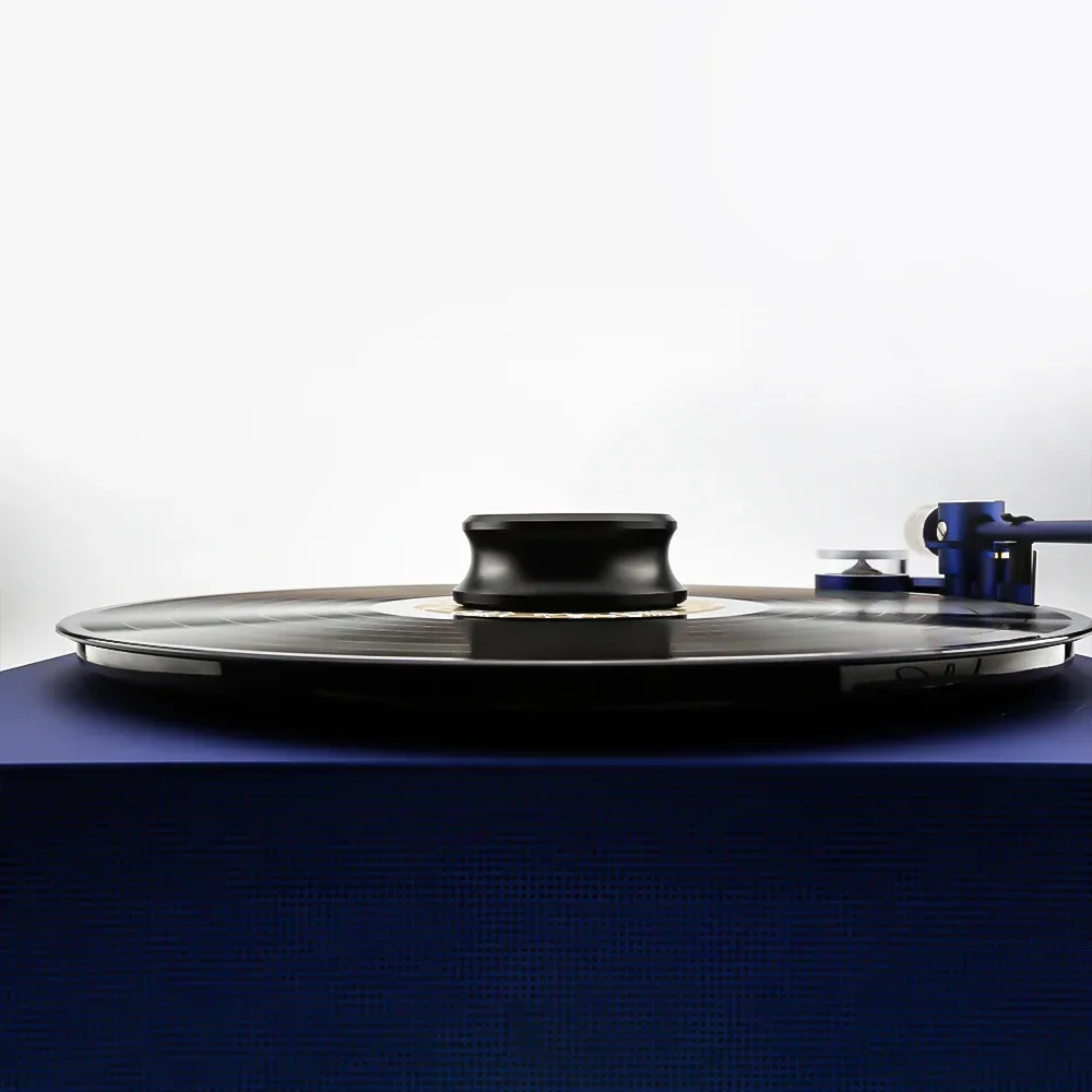 ตัวยึดแผ่นดิสก์สมดุล280ก. ตัวยึดหมุนอลูมิเนียมแบบไวนิลตัวลดการสั่นสะเทือนสำหรับอุปกรณ์เสริมเครื่องเล่น LP