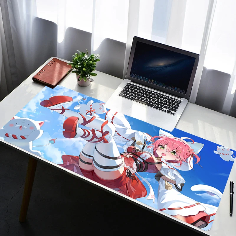 

Mouse Pad Laptop Non Slip Extended Desktop Mouse Mat PC Rubber HD Hololive Sakura Miko Keyboard Pad Gaming Accessories Mousepad