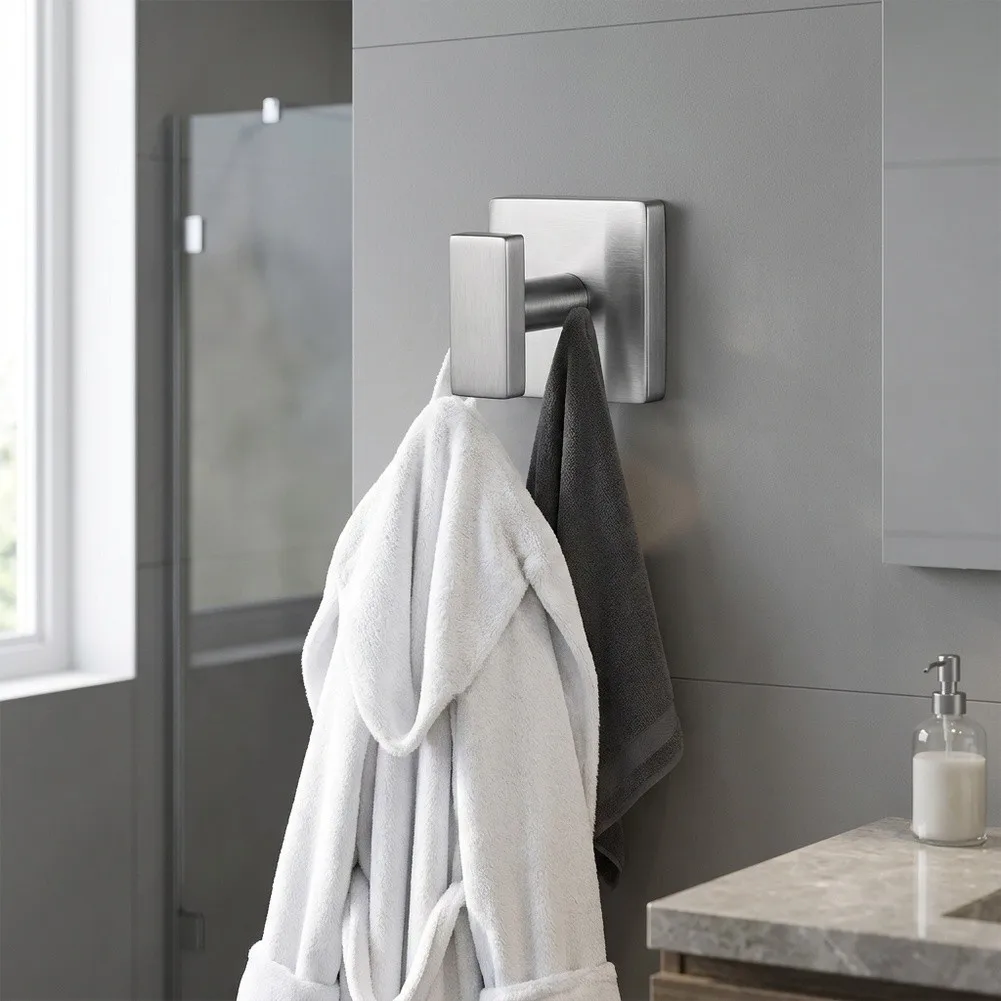 Bathrobe Bathroom Coat Hook Additional Hooks Included Easy Installation Screws For Bathrooms Dual Pack Coat Hooks Hooks