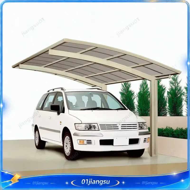 Aluminum Carport Polycarbonate Roof Car Cover Outdoor Parking Shade Shelter PC Plastic Sheet Canopy Multi Color Garden Garage