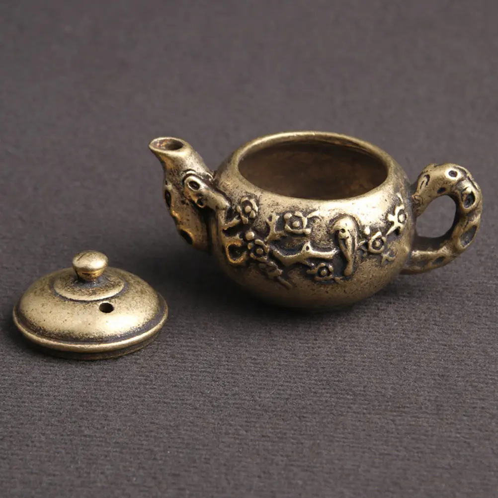 

Retro Teapot naments Pink Brass Kettle Adornment Delicate Decorative Kitchen Bar Item Long Lasting Use Better Experience
