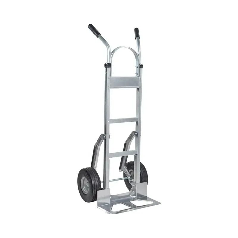 Hitech Aluminum Handcart Sliding Rods 49x19.1 cm Nose Plate Solid 25.4 cm Steering Wheels Large 132.8x44.5 cm Hand Truck