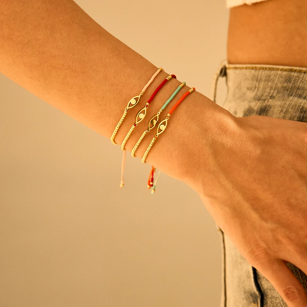 ZMZY Cute Charm Evil Eye Bracelet Jewelry for Women Miyuki Seed Beads Dainty Simple Bracelets Pulseras Mujer Moda Jewellery