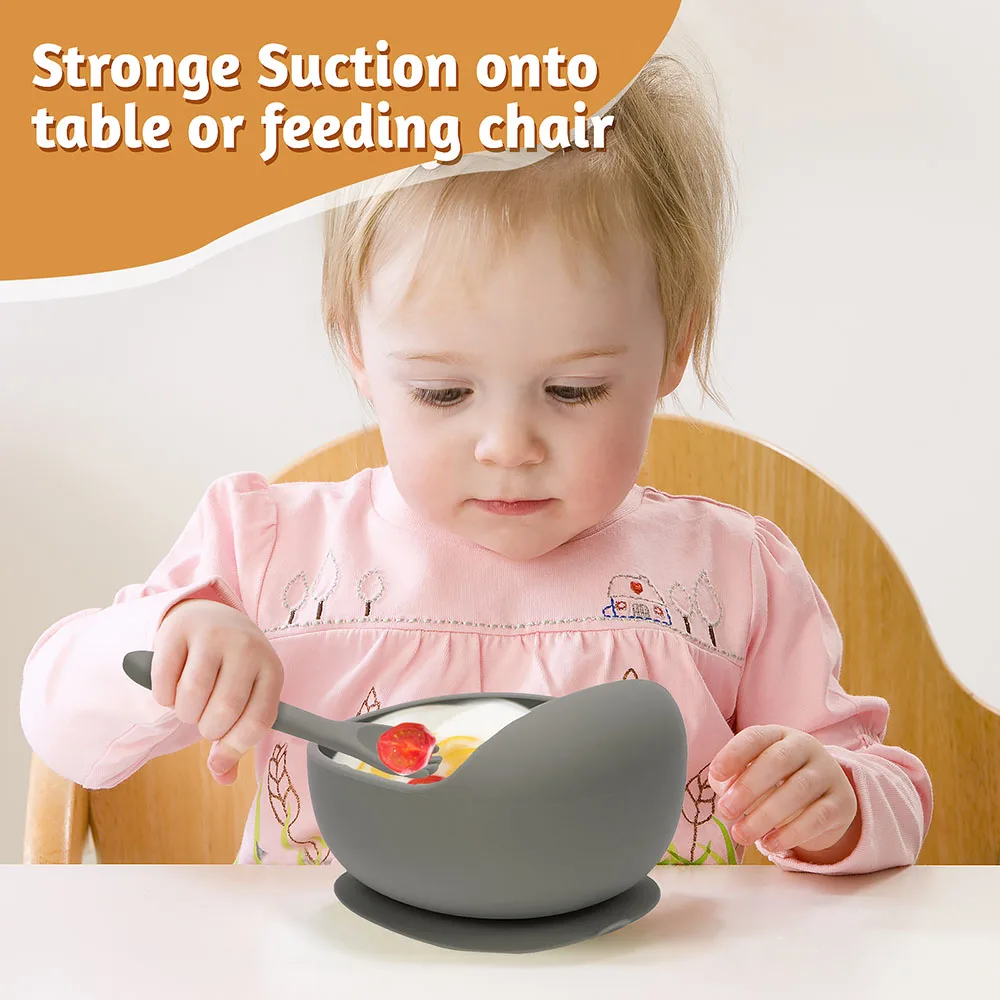 1PCS Silicone Baby Feeding Bowl Tableware for Kids Waterproof Suction Bowl BPA Free Children\'s Dishes Kitchenware Baby Stuff