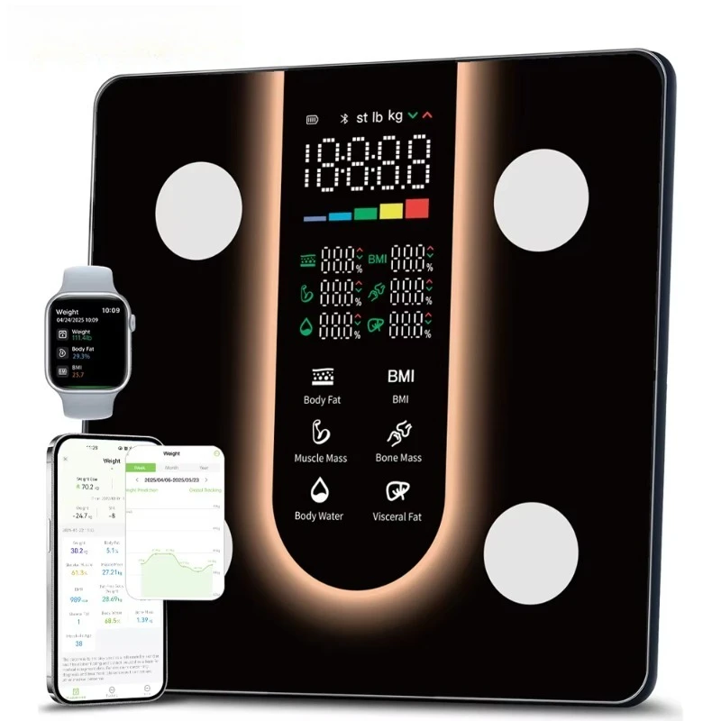 

Original Design Large Color Screen Digital Smart Body Scale BMI Balance Weighing Body Composition Scale