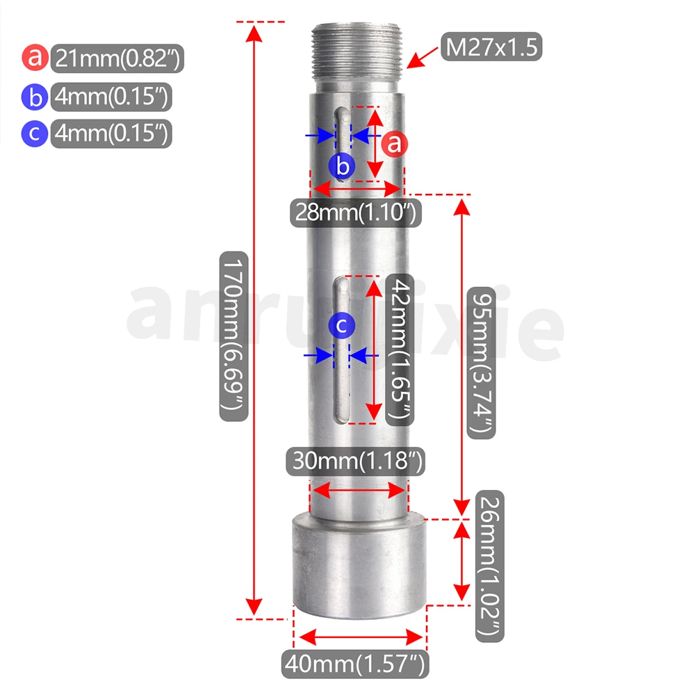 MT3# Spindle for XJ9512 XD9512 4' X 18' 3/4 HP Mill Drill Milling Machine Spare Parts High Quality Replacement Accessory