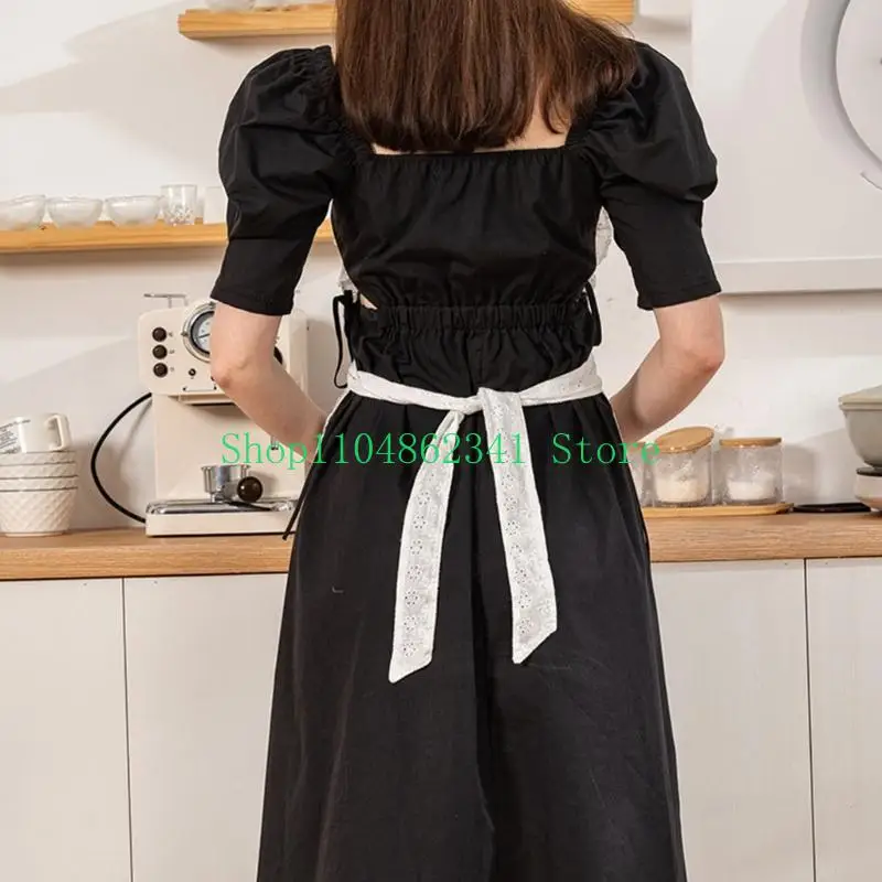 5asd Sweet Cooking Kitchen Aprons for Women Girls Chefs Aprons Retro Ruffle Apron