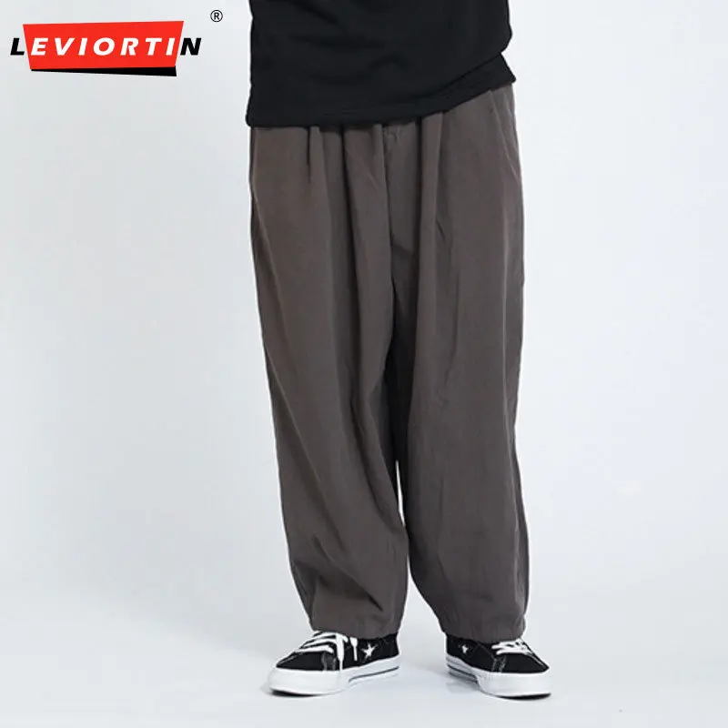 

European and American Korean straight leg wide leg casual pants for men in autumn/winter, fashionable and simple Japanese pants
