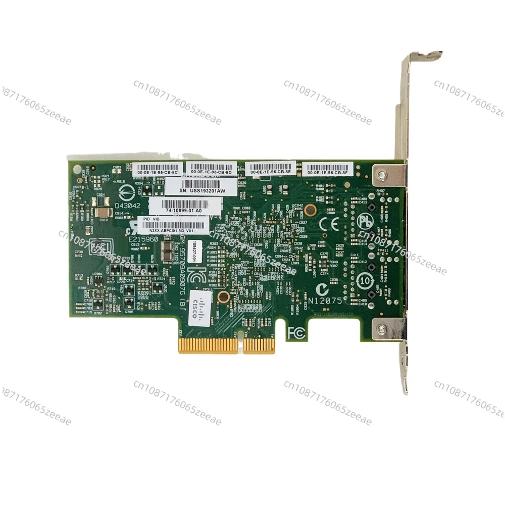 Original BCM5709 F169G 2 Port Gigabit Network Card FOR DELL Broadcom bcm5709C Chip Full height G218C 0F169G PCI-E X4 X8 X16