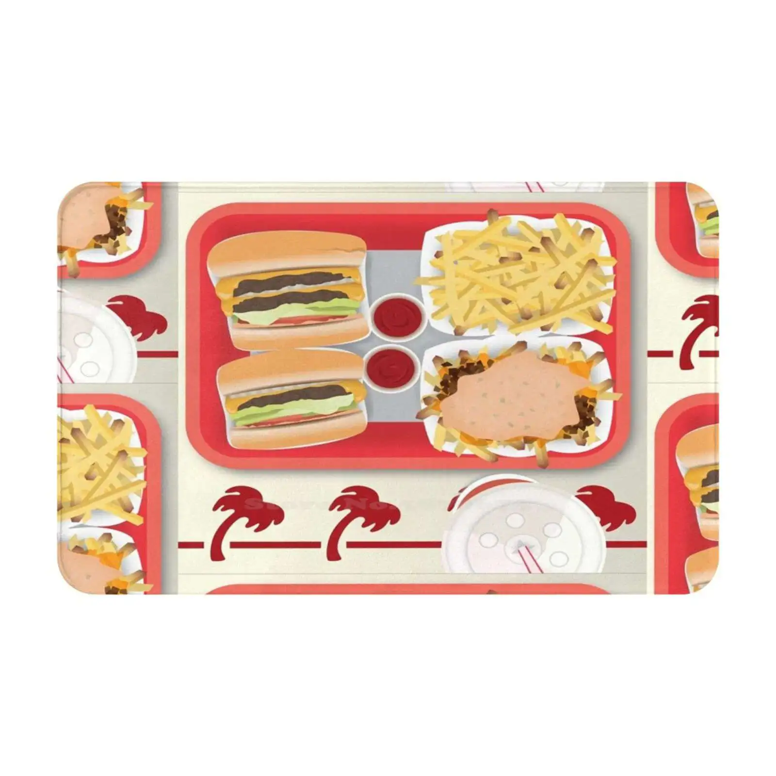 تي شيرت In N Out تي شيرت قطني همبرغر In N Out Cheeseburger البطاطس المقلية فراي الوجبات السريعة لذيذ لذيذ برجر أحمر وبليطس #1