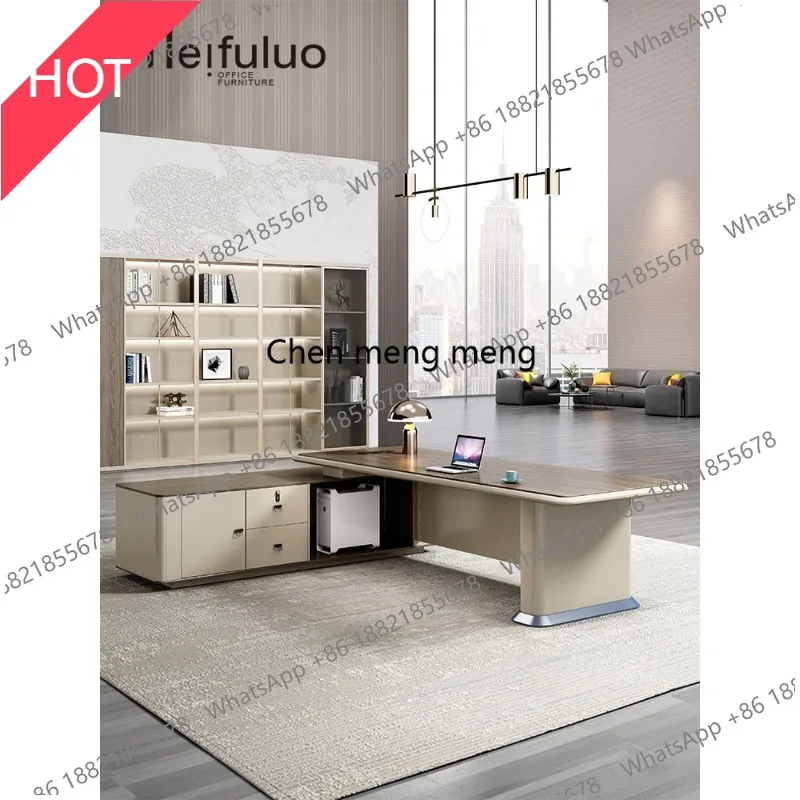 A49 Office furniture boss table simple modern class desk special-shaped creative manager table office table and chair combinatio