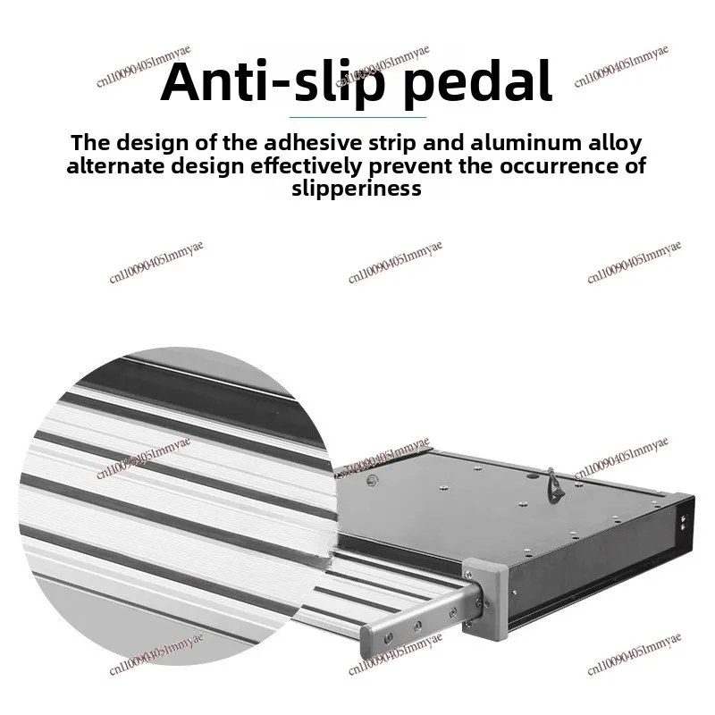 

RV flat push step single layer shrink step trailer on the car welcome aluminum alloy electric folding with light pedal